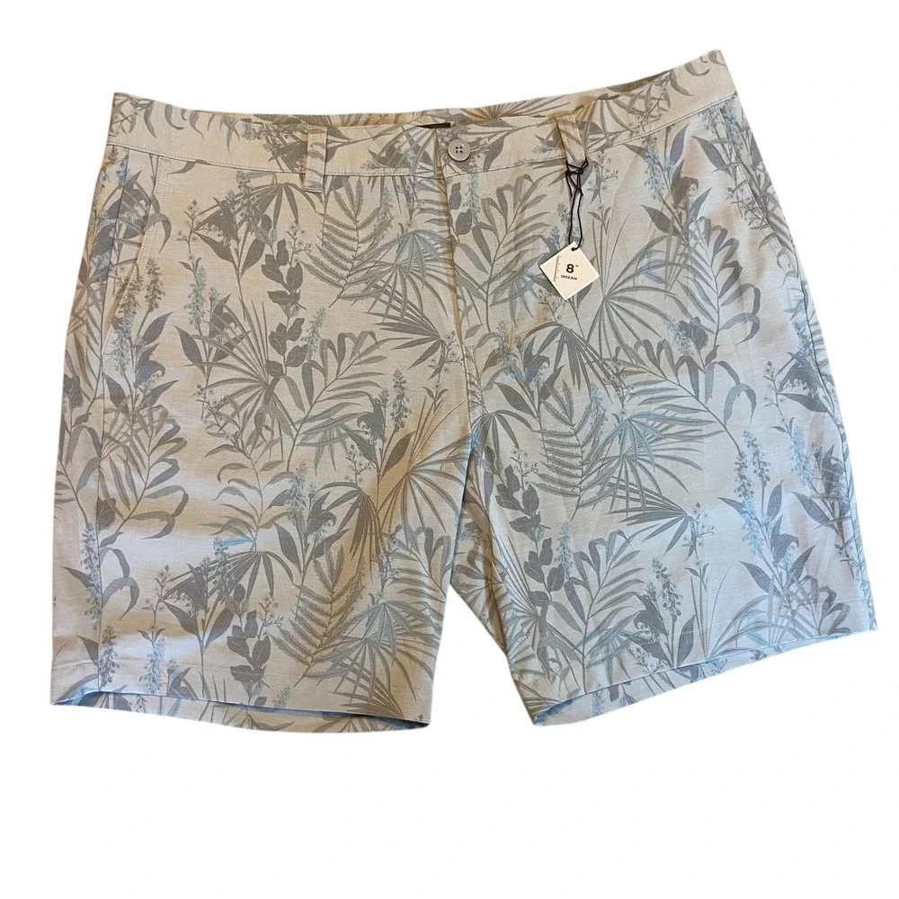 Travis Mathew Men's Coastal Canyon Palm‎ Leaf Print Golf Shorts Size 40 New